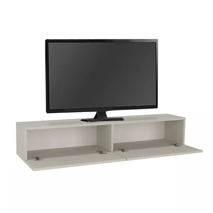 Έπιπλο τηλεόρασης επιτοίχιο Aristo Megapap με LED χρώμα sandstone 135x31,6x25εκ.