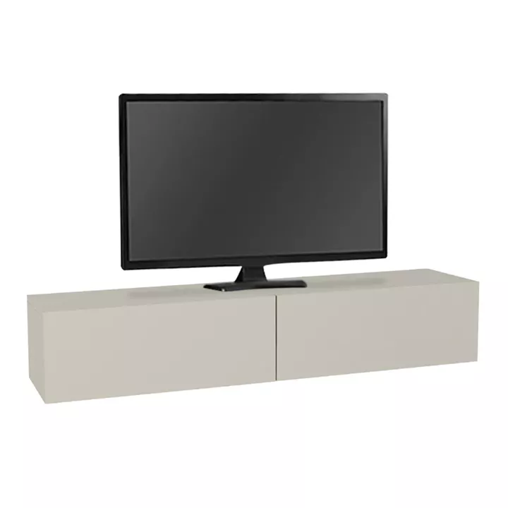 Έπιπλο τηλεόρασης επιτοίχιο Aristo Megapap με LED χρώμα sandstone 135x31,6x25εκ.