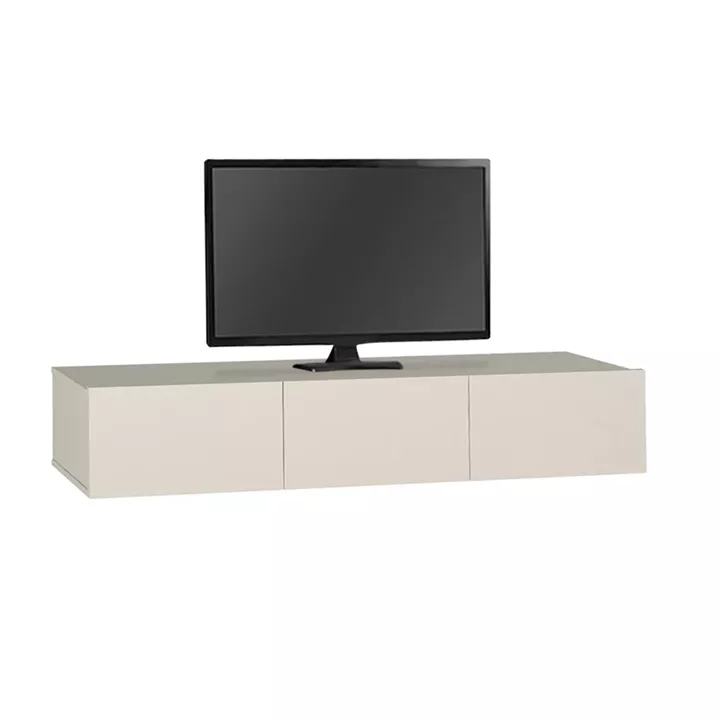 Έπιπλο τηλεόρασης επιτοίχιο Damla Megapap με LED χρώμα sandstone 180x29,5x29,5εκ.