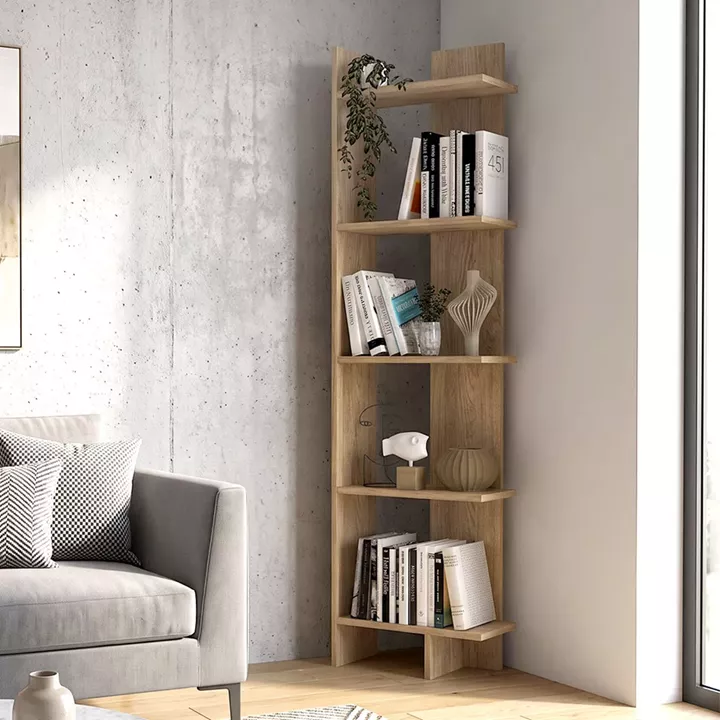 Βιβλιοθήκη Perla Megapap χρώμα sepet oak 48x22x170εκ.