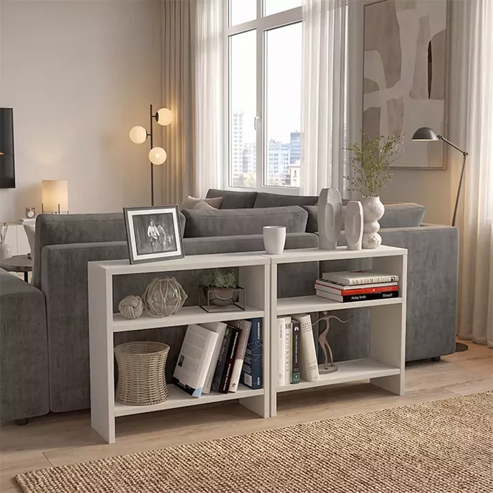 Τραπεζάκι βοηθητικό Silvanus Megapap χρώμα sandstone 51x17,5x49εκ.