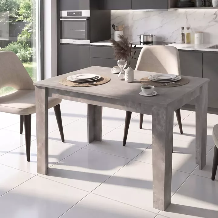 Τραπέζι Darlen Megapap χρώμα γκρι σκυροδέματος 125x72x74εκ.