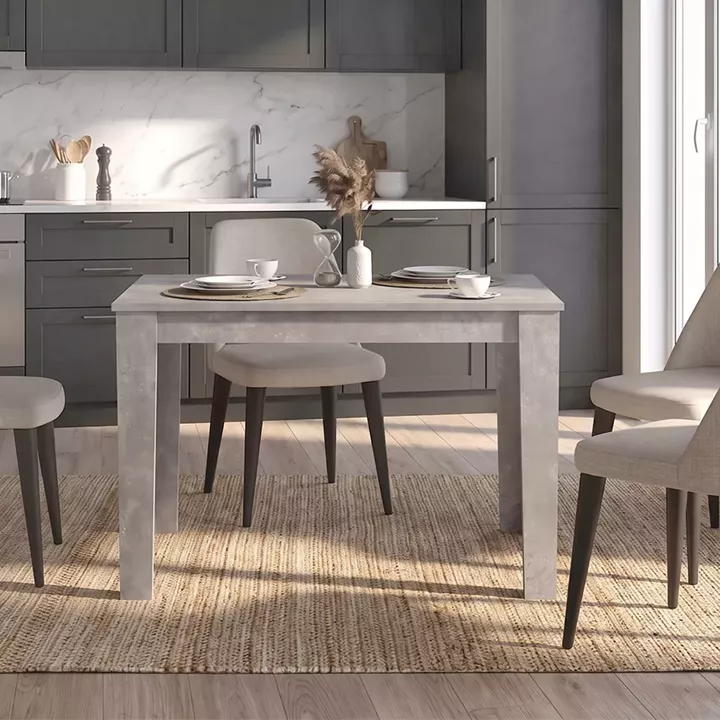 Τραπέζι Darlen Megapap χρώμα γκρι σκυροδέματος 125x72x74εκ.