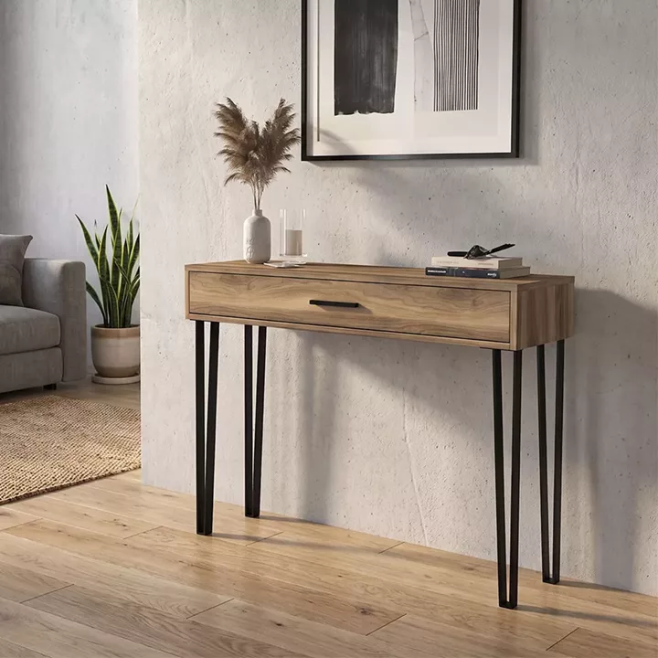 Κονσόλα Rochel Megapap χρώμα καρυδί 120x35x89,8εκ.