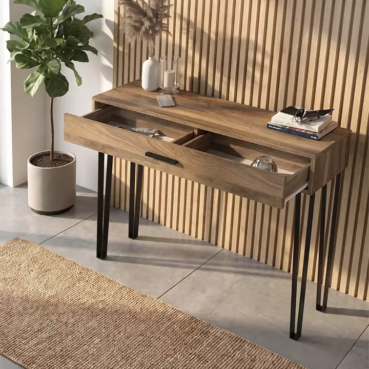 Κονσόλα Rochel Megapap χρώμα καρυδί 120x35x89,8εκ.