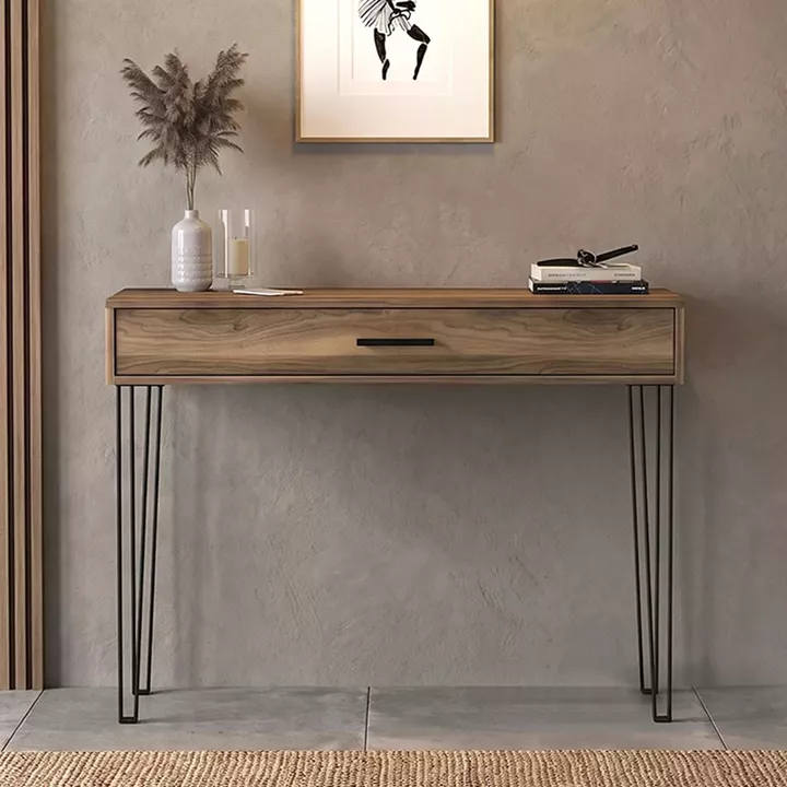 Κονσόλα Rochel Megapap χρώμα καρυδί 120x35x89,8εκ.