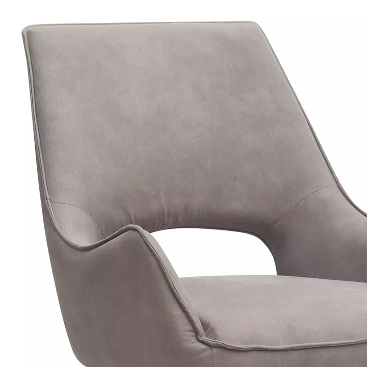 Πολυθρόνα τραπεζαρίας Alessia Megapap περιστρεφόμενη elephant grey ύφασμα - μεταλλικό μαύρο πόδι 58x66x85εκ.