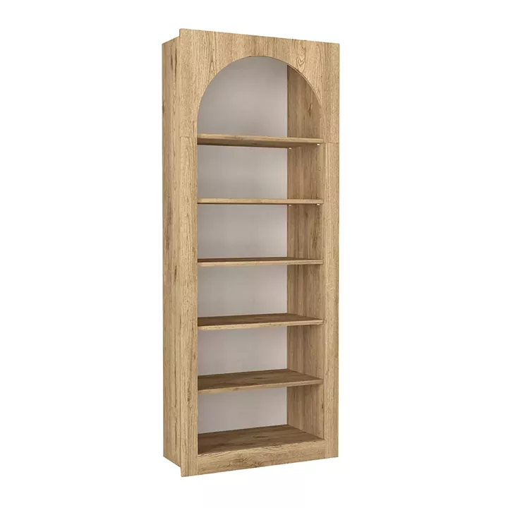 Βιβλιοθήκη Voila Megapap χρώμα sepet oak 74x35x180εκ.