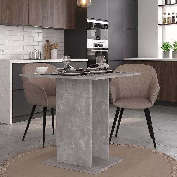 Τραπέζι Allos Megapap χρώμα γκρι σκυροδέματος 75x75x77εκ.