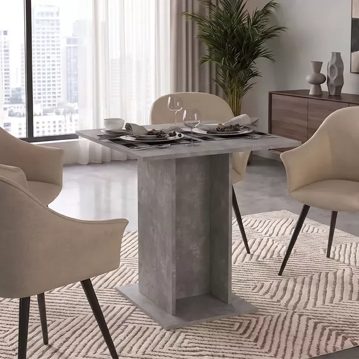 Τραπέζι Allos Megapap χρώμα γκρι σκυροδέματος 75x75x77εκ.
