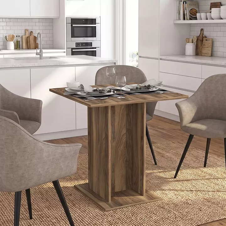 Τραπέζι Allos Megapap χρώμα καρυδί 75x75x77εκ.