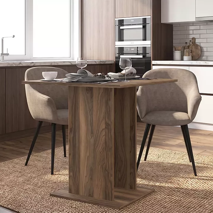 Τραπέζι Allos Megapap χρώμα καρυδί 75x75x77εκ.