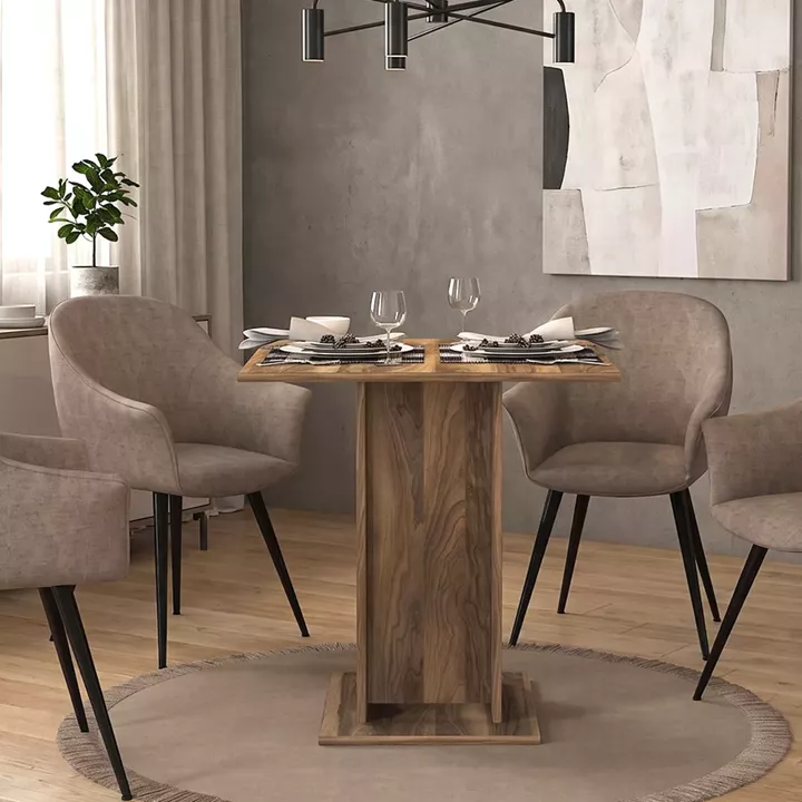 Τραπέζι Allos Megapap χρώμα καρυδί 75x75x77εκ.