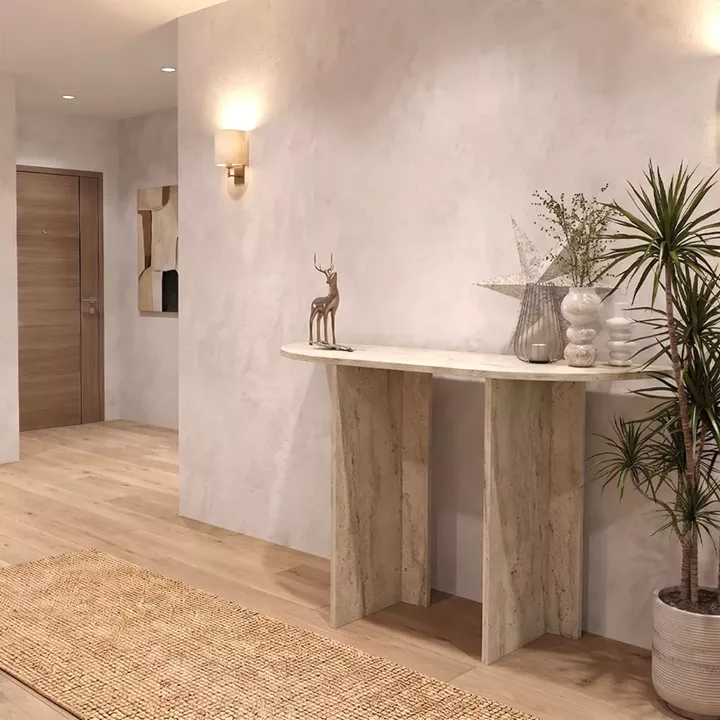 Κονσόλα Cortado Megapap χρώμα travertine 120x35x75εκ.