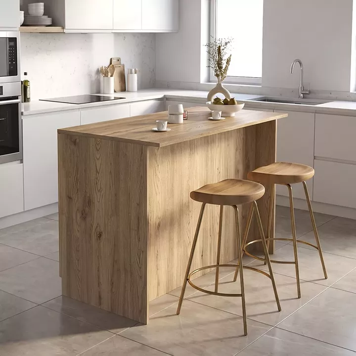 Τραπέζι - Πάγκος κουζίνας Peres Megapap χρώμα sepet oak 150x70x91,8εκ.
