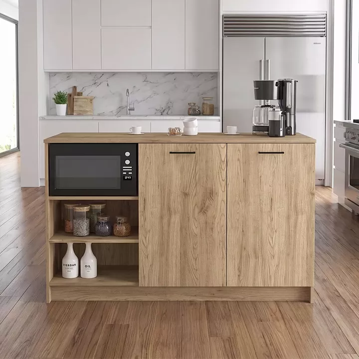 Τραπέζι - Πάγκος κουζίνας Peres Megapap χρώμα sepet oak 150x70x91,8εκ.