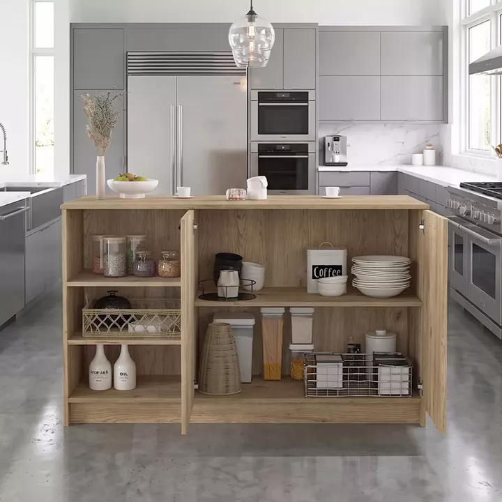 Τραπέζι - Πάγκος κουζίνας Peres Megapap χρώμα sepet oak 150x70x91,8εκ.