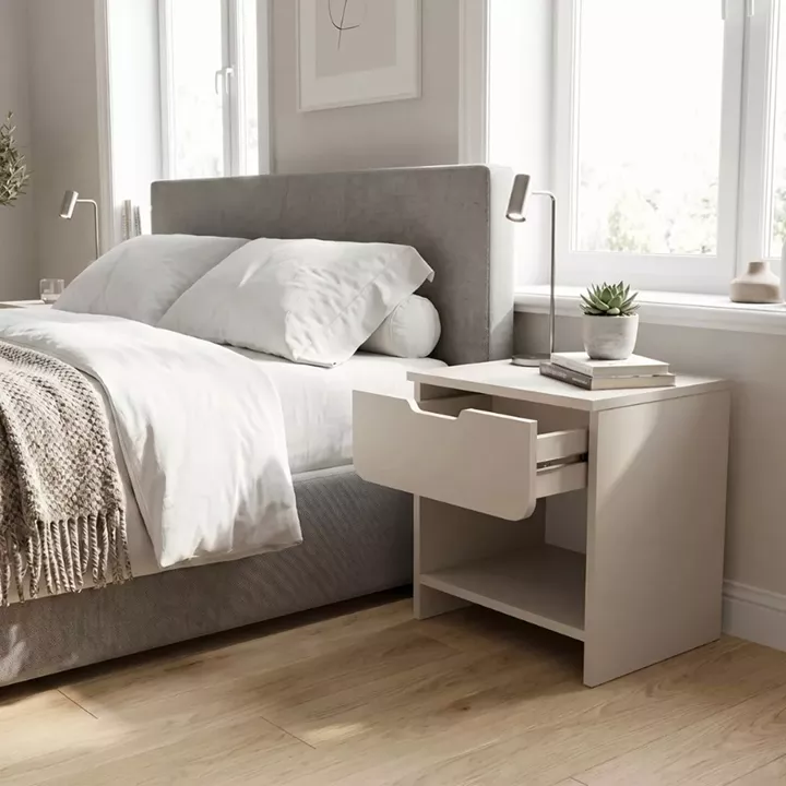 Κομοδίνο Mida Megapap χρώμα sandstone 45x40x52εκ.