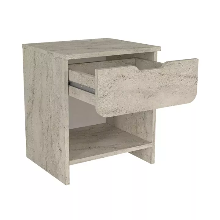 Κομοδίνο Mida Megapap χρώμα travertine 45x40x52εκ.