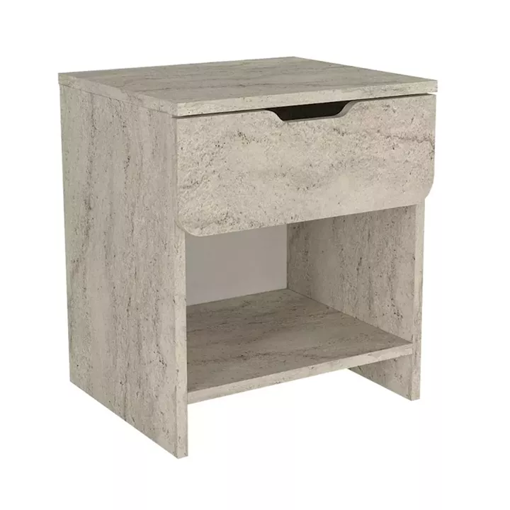 Κομοδίνο Mida Megapap χρώμα travertine 45x40x52εκ.