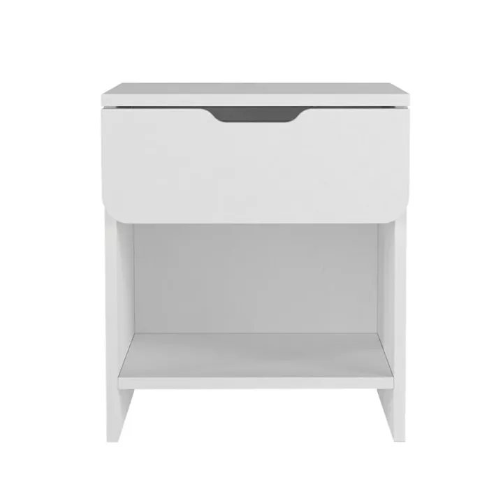Κομοδίνο Mida Megapap χρώμα λευκό 45x40x52εκ.