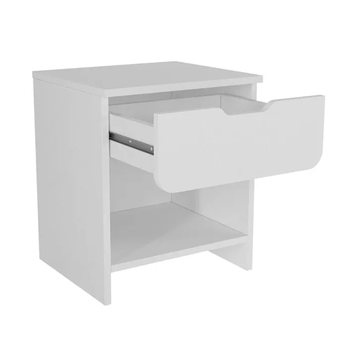 Κομοδίνο Mida Megapap χρώμα λευκό 45x40x52εκ.