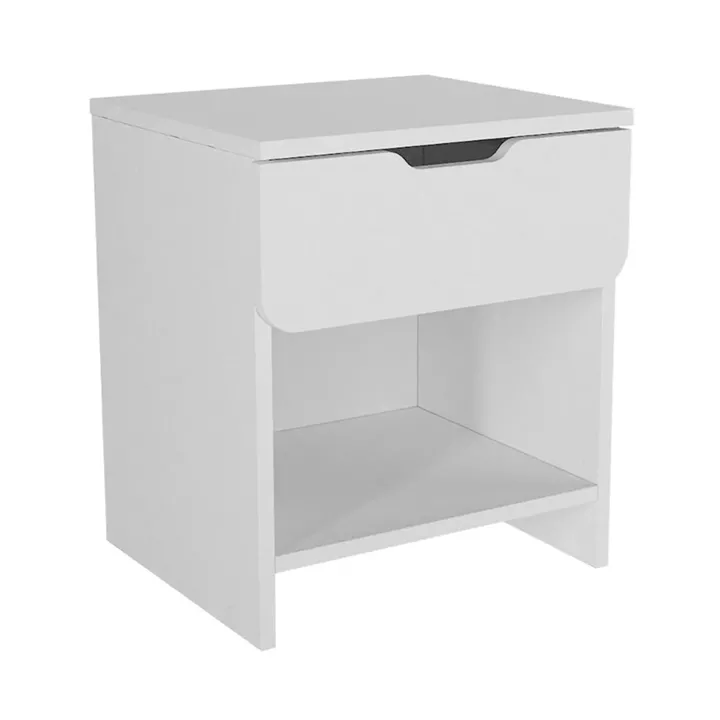 Κομοδίνο Mida Megapap χρώμα λευκό 45x40x52εκ.