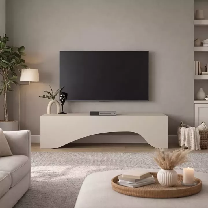 Έπιπλο τηλεόρασης Mara Megapap με LED χρώμα sandstone 150x31,4x40εκ.