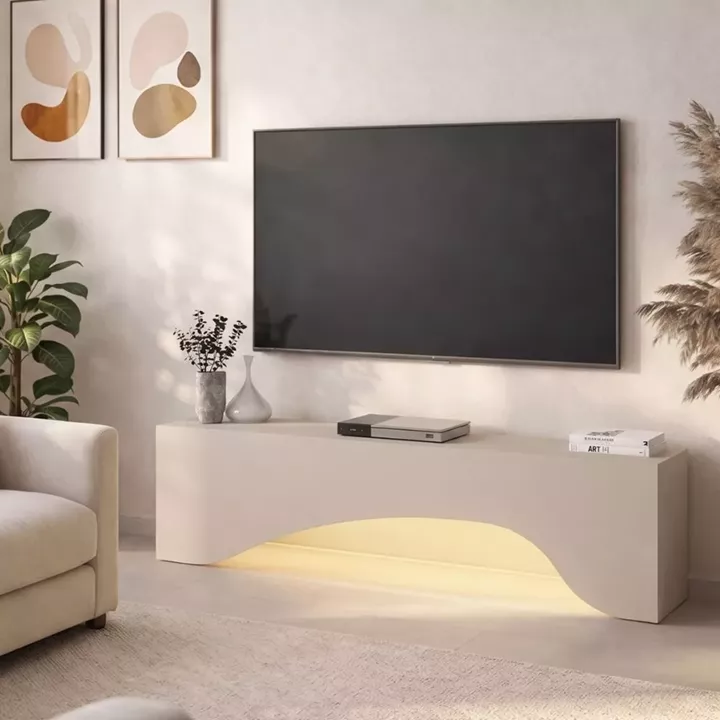 Έπιπλο τηλεόρασης Mara Megapap με LED χρώμα sandstone 150x31,4x40εκ.