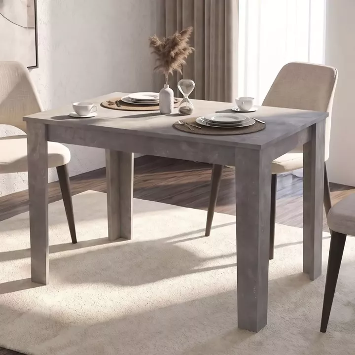 Τραπέζι Darlen Megapap χρώμα γκρι σκυροδέματος 110x72x74εκ.