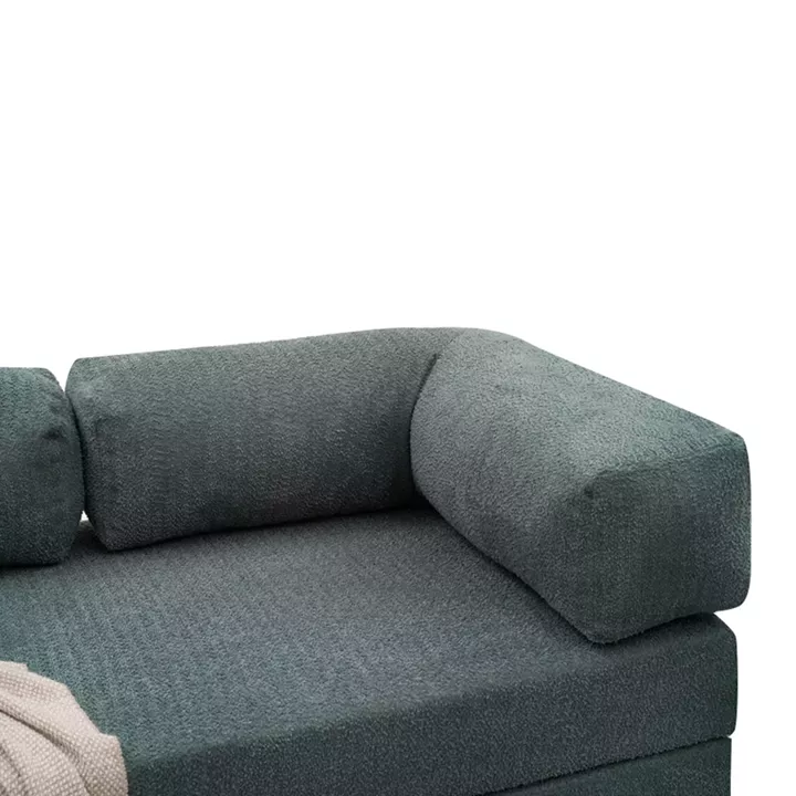 Καναπές - κρεβάτι Comfort Megapap τριθέσιος υφασμάτινος χρώμα μέντα 190x95x75εκ.