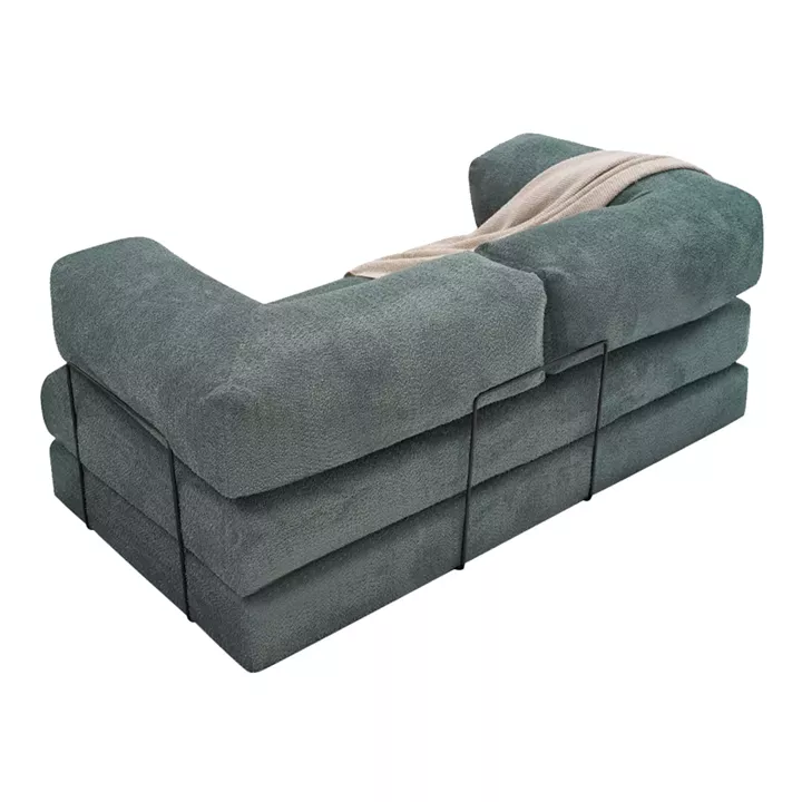 Καναπές - κρεβάτι Comfort Megapap τριθέσιος υφασμάτινος χρώμα μέντα 190x95x75εκ.