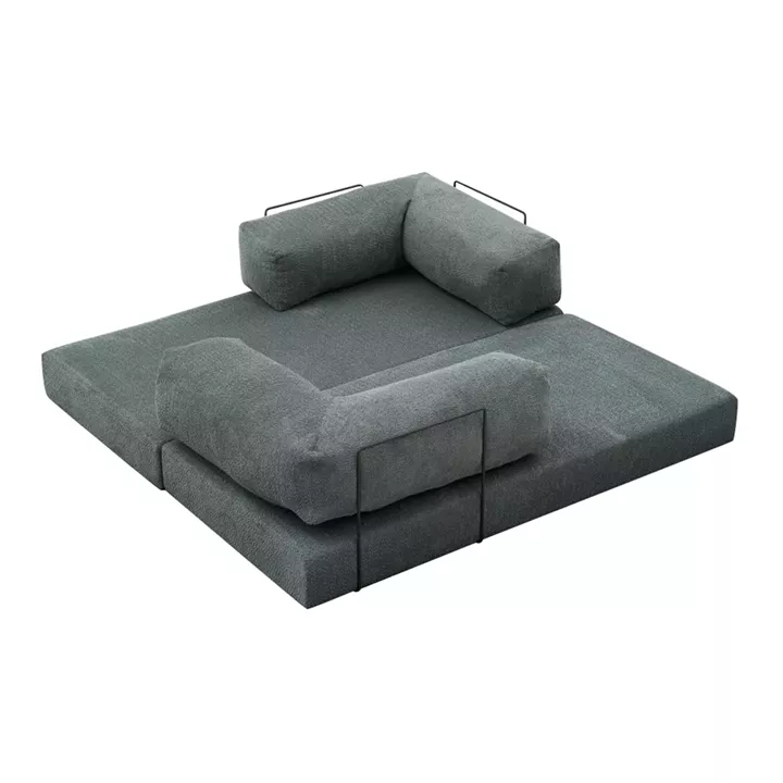 Καναπές - κρεβάτι Comfort Megapap τριθέσιος υφασμάτινος χρώμα μέντα 190x95x75εκ.
