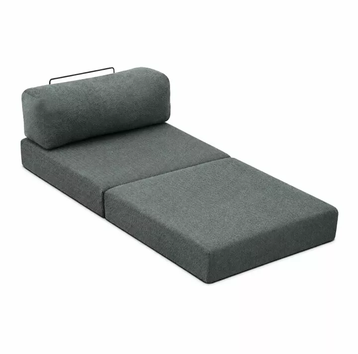 Πολυθρόνα - κρεβάτι Comfort Megapap υφασμάτινη χρώμα μέντα 95x95x75εκ.