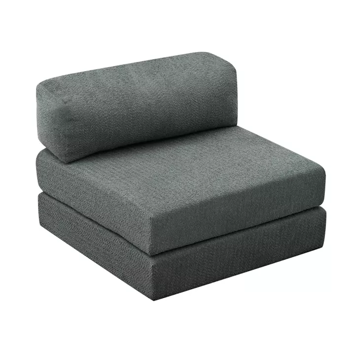 Πολυθρόνα - κρεβάτι Comfort Megapap υφασμάτινη χρώμα μέντα 95x95x75εκ.
