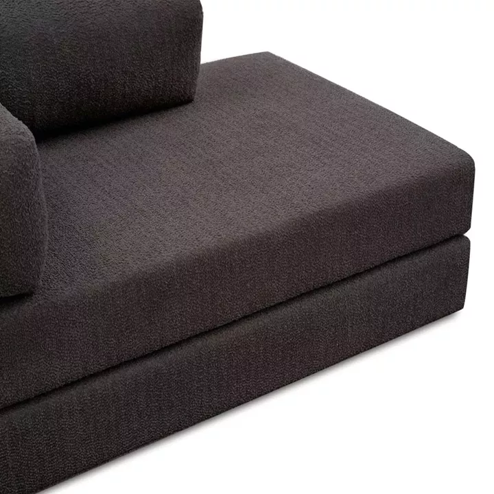 Καναπές - κρεβάτι Comfort Megapap διθέσιος υφασμάτινος χρώμα ανθρακί 140x95x75εκ.