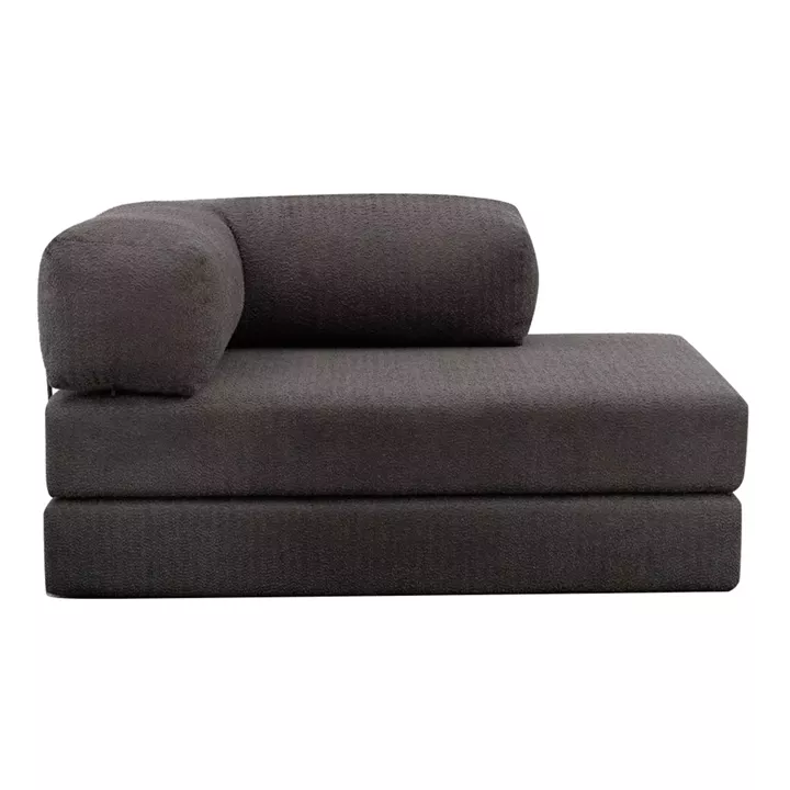 Καναπές - κρεβάτι Comfort Megapap διθέσιος υφασμάτινος χρώμα ανθρακί 140x95x75εκ.