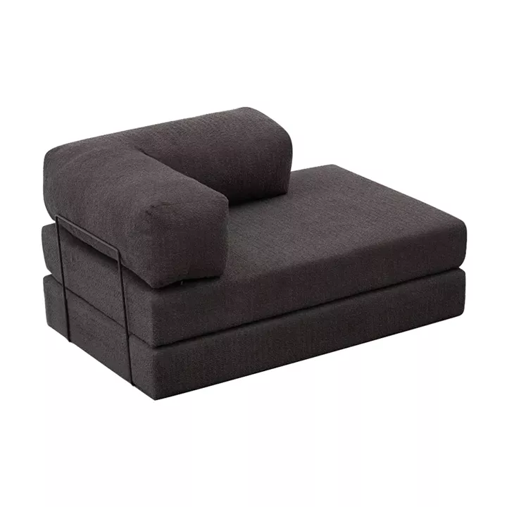 Καναπές - κρεβάτι Comfort Megapap διθέσιος υφασμάτινος χρώμα ανθρακί 140x95x75εκ.