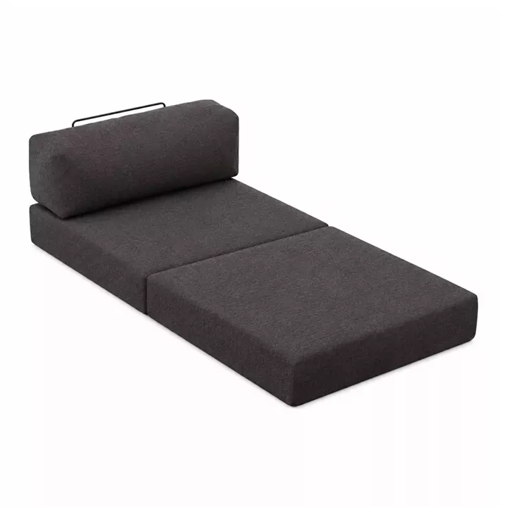 Πολυθρόνα - κρεβάτι Comfort Megapap υφασμάτινη χρώμα ανθρακί 95x95x75εκ.