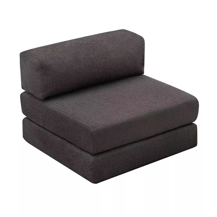 Πολυθρόνα - κρεβάτι Comfort Megapap υφασμάτινη χρώμα ανθρακί 95x95x75εκ.