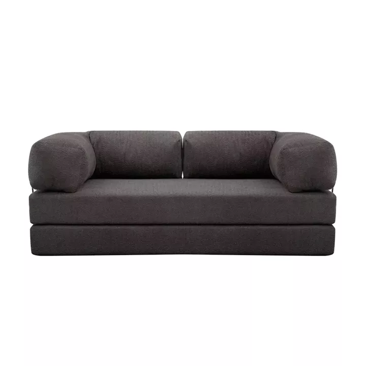 Καναπές - κρεβάτι Comfort Megapap τριθέσιος υφασμάτινος χρώμα ανθρακί 190x95x75εκ.