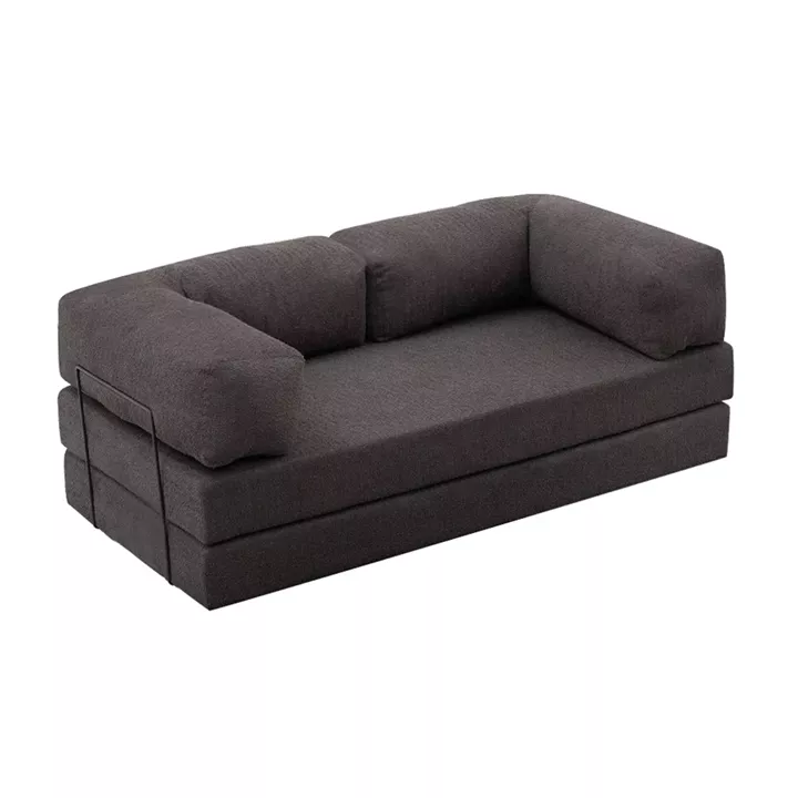 Καναπές - κρεβάτι Comfort Megapap τριθέσιος υφασμάτινος χρώμα ανθρακί 190x95x75εκ.