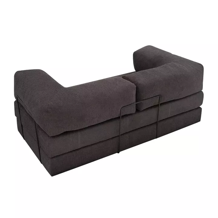 Καναπές - κρεβάτι Comfort Megapap τριθέσιος υφασμάτινος χρώμα ανθρακί 190x95x75εκ.