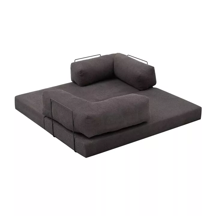 Καναπές - κρεβάτι Comfort Megapap τριθέσιος υφασμάτινος χρώμα ανθρακί 190x95x75εκ.