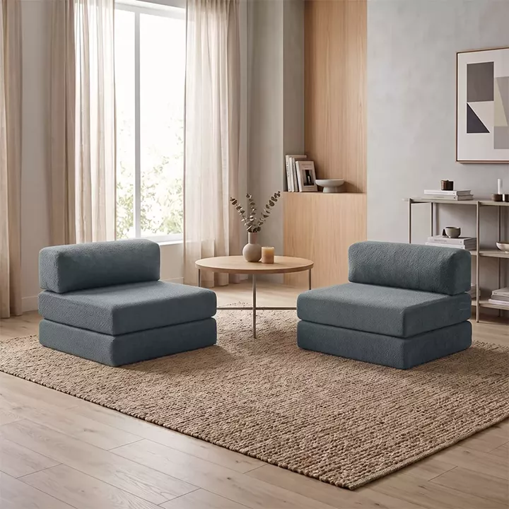 Καναπές - κρεβάτι Comfort Megapap τριθέσιος υφασμάτινος χρώμα μέντα 190x95x75εκ.