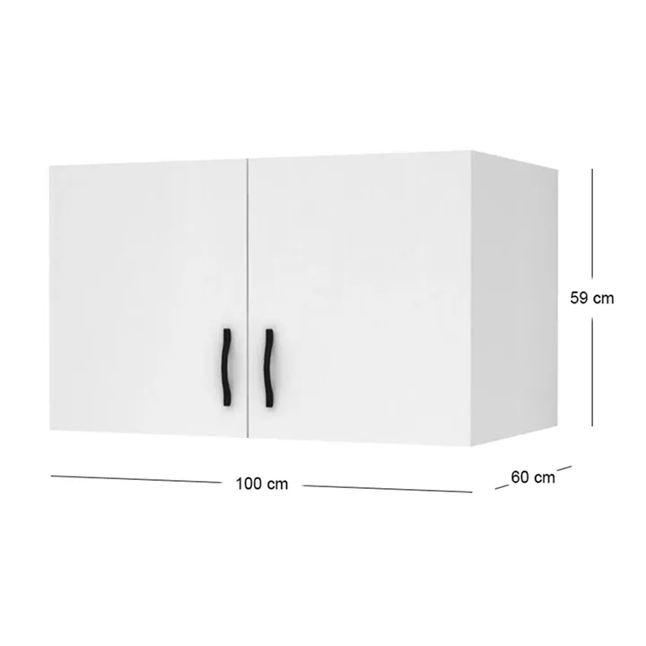 Πατάρι ντουλάπας Victoria Megapap δίφυλλο χρώμα λευκό 100x60x59εκ.