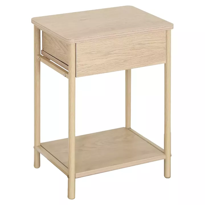 Κομοδίνο ArteLibre VITORA Άγρια Δρυς MDF/Μελαμίνη/Μέταλλο 40x30x60cm