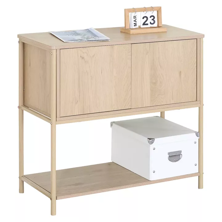 Κονσόλα ArteLibre MODERA Άγρια Δρυς MDF/Μελαμίνη/Μέταλλο 80x35x76cm