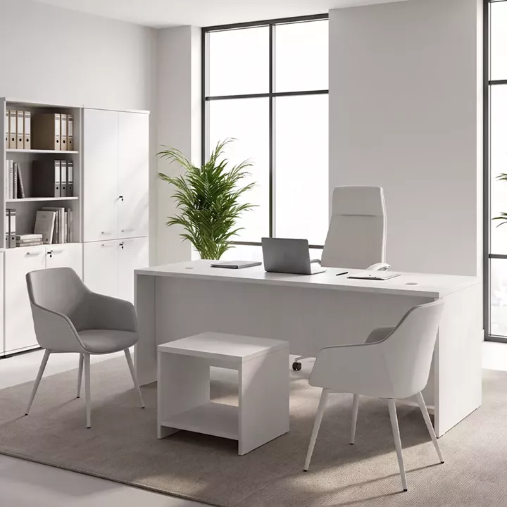 Γραφείο επαγγελματικό Venturo Megapap χρώμα λευκό 180x80x75εκ.