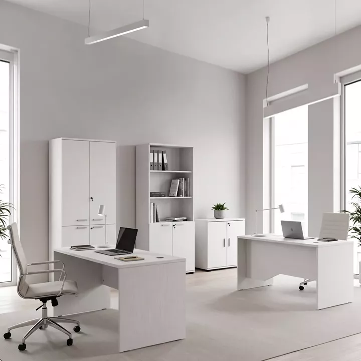 Γραφείο επαγγελματικό Venturo Megapap χρώμα λευκό 120x80x75εκ.